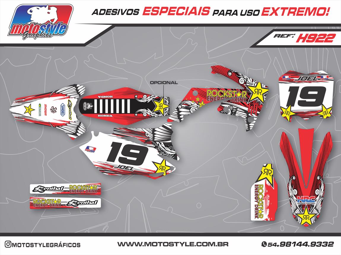 H922 GRÁFICO ADESIVO HONDA CRF 250 - 450 ROCKSTAR