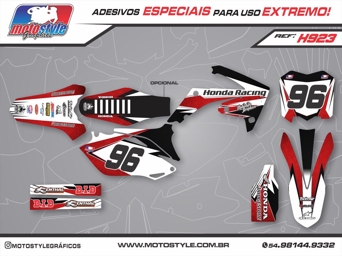H923 GRÁFICO ADESIVO HONDA CRF 250 - 450 HONDA RACING