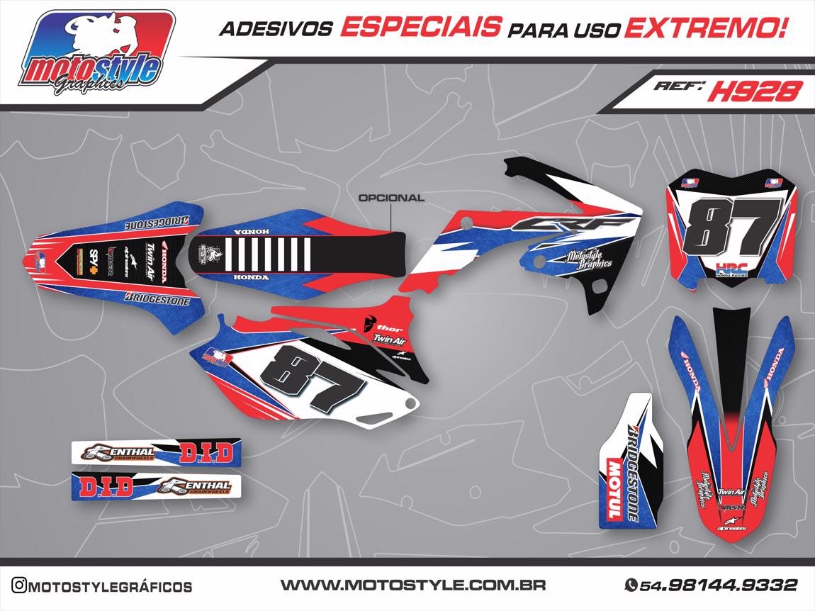 H928 GRÁFICO ADESIVO HONDA CRF 250 - 450