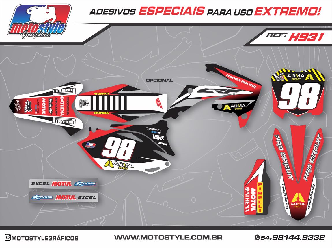 H931 GRÁFICO ADESIVO HONDA CRF 250 - 450