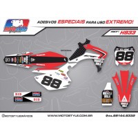 H933 GRÁFICO ADESIVO HONDA CRF 250 - 450 MUSCLE MILK