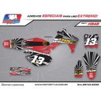 H948 GRÁFICO ADESIVO HONDA CRF 250 - 450 FOX RACING