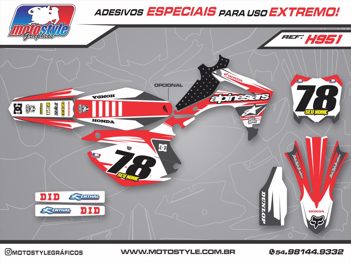 H951 GRÁFICO ADESIVO HONDA CRF 250 - 450 ALPINESTARS