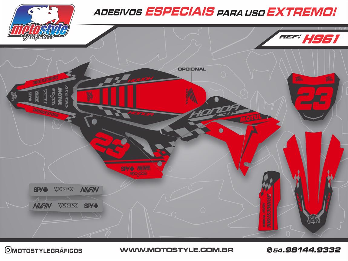 H961 GRÁFICO ADESIVO HONDA CRF 250 - 450