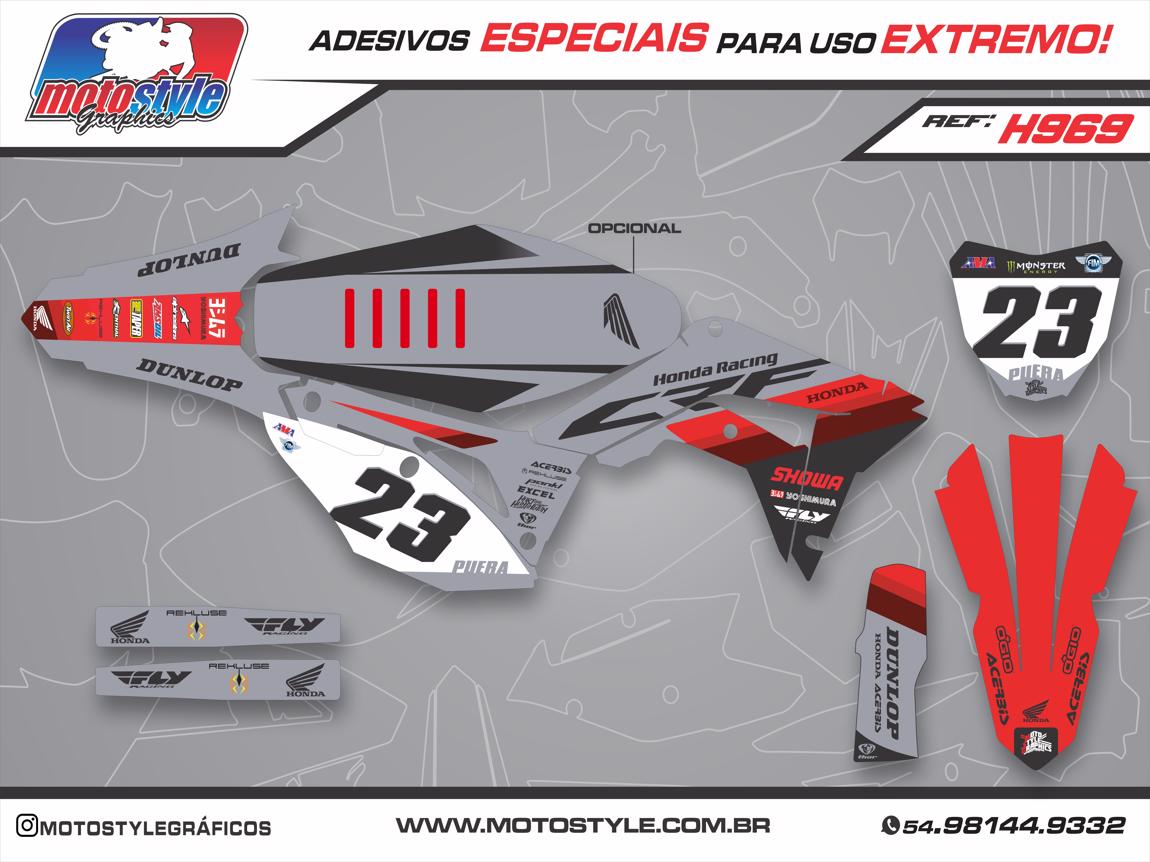 H969 GRÁFICO ADESIVO HONDA CRF 250 - 450
