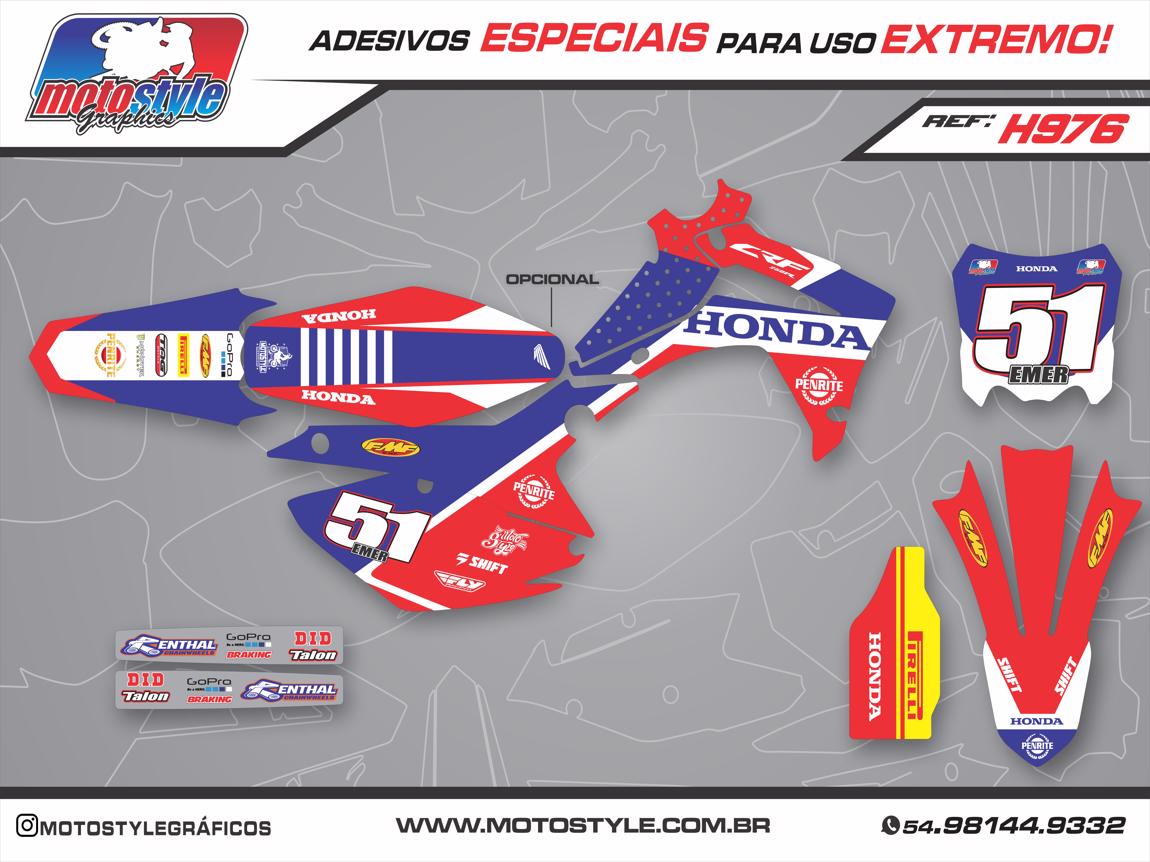H976 GRÁFICO ADESIVO HONDA CRF 250 - 450