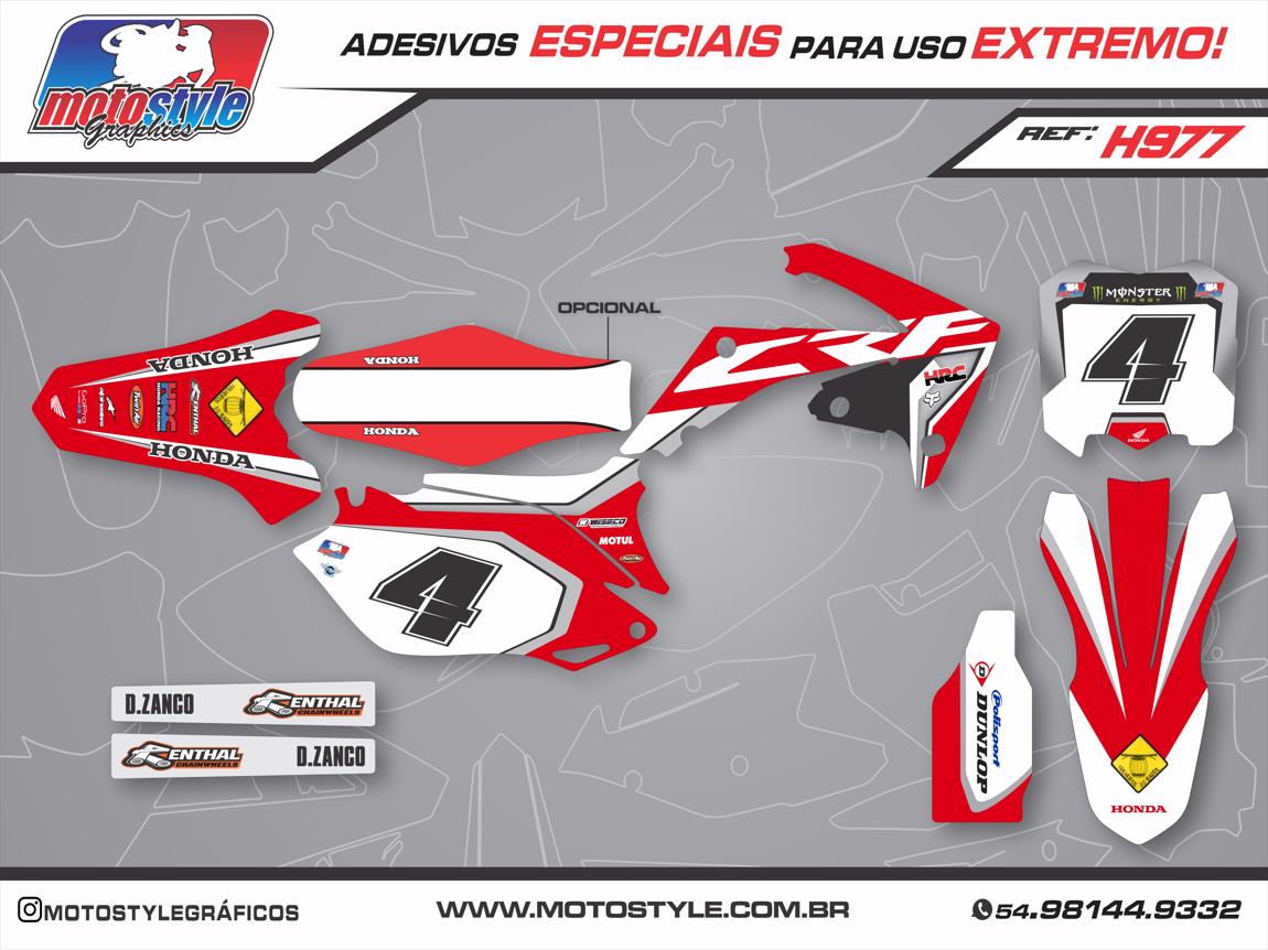 H977 GRÁFICO ADESIVO HONDA CRF 250 - 450