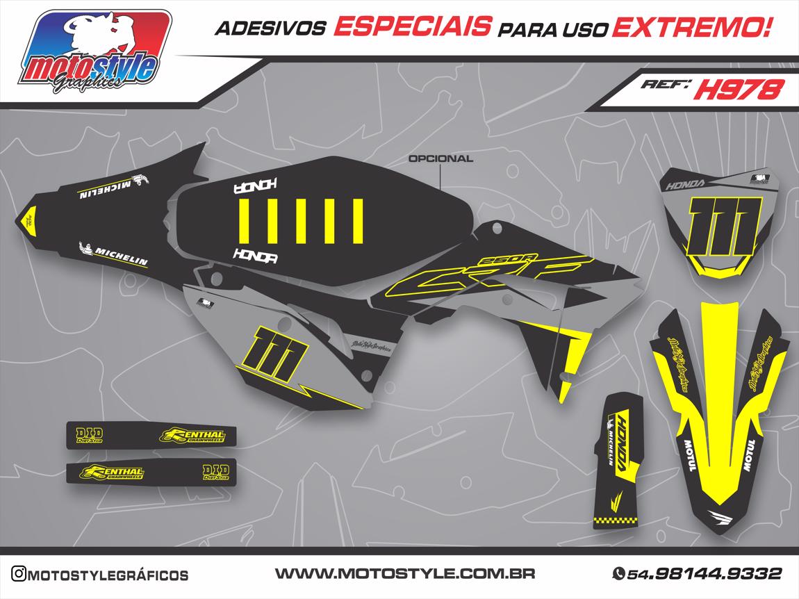 H978 GRÁFICO ADESIVO HONDA CRF 250 - 450