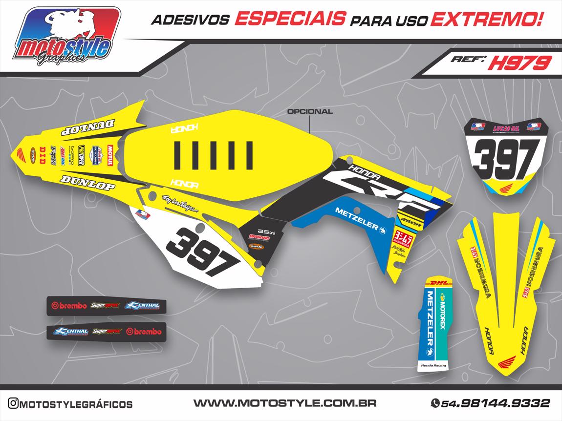 H979 GRÁFICO ADESIVO HONDA CRF 250 - 450