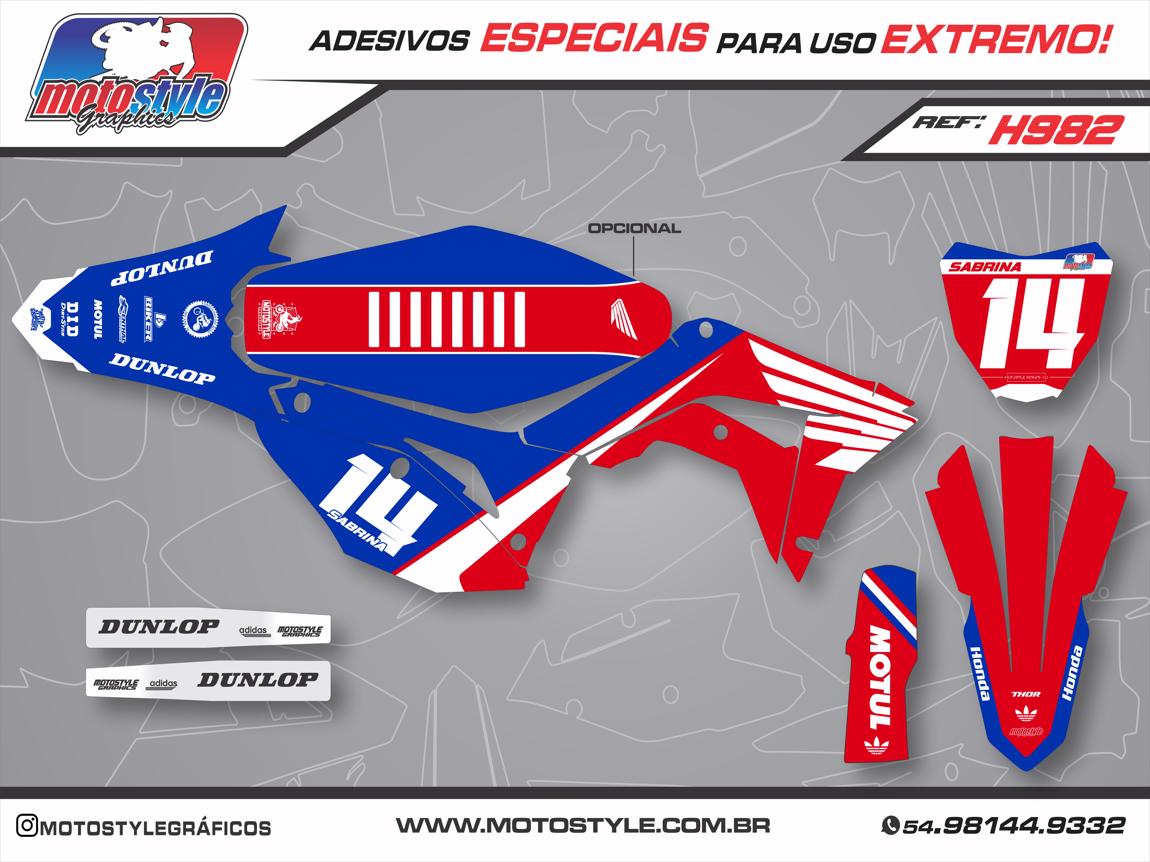 H982 GRÁFICO ADESIVO HONDA CRF 250 - 450