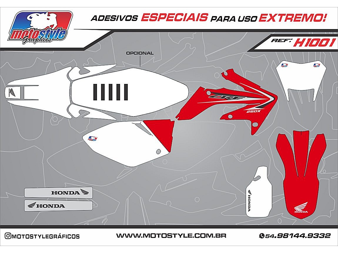 H1001 GRÁFICO ADESIVO HONDA CRF 250 - 450