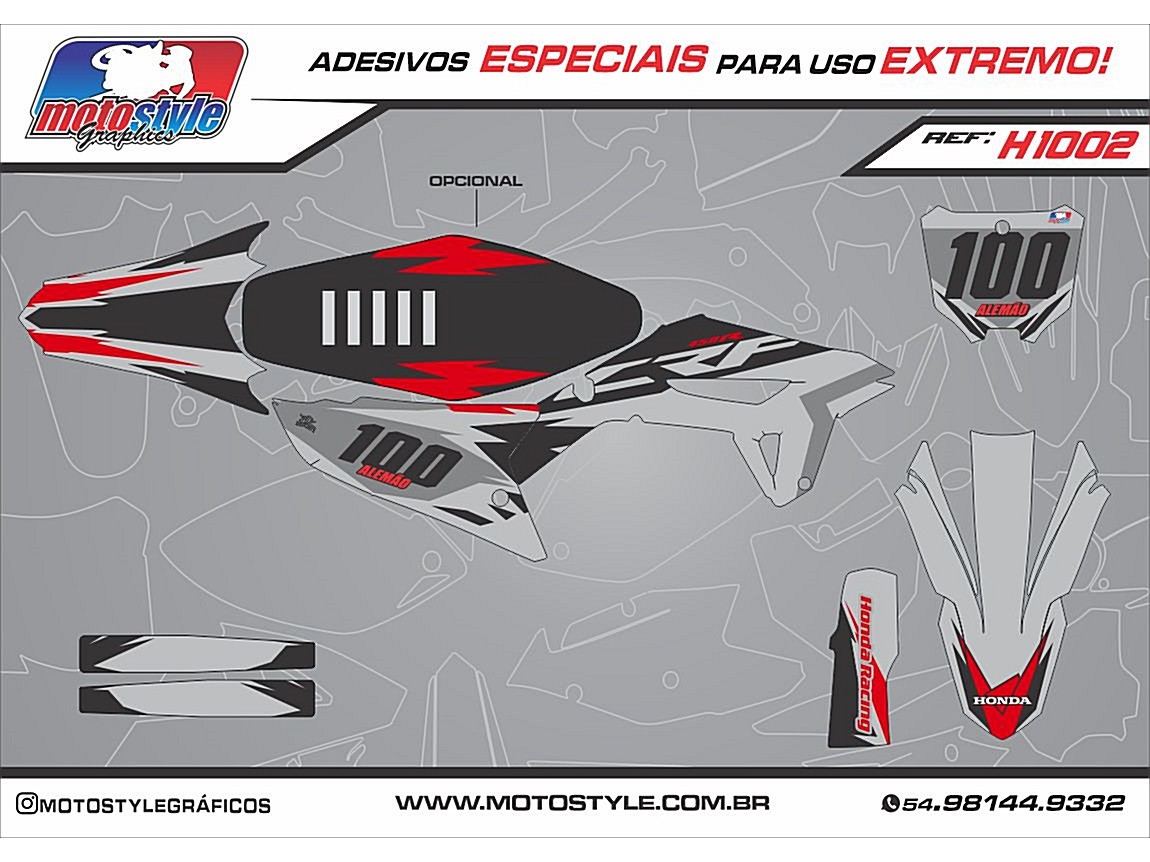 H1002 GRÁFICO ADESIVO HONDA CRF 250 - 450