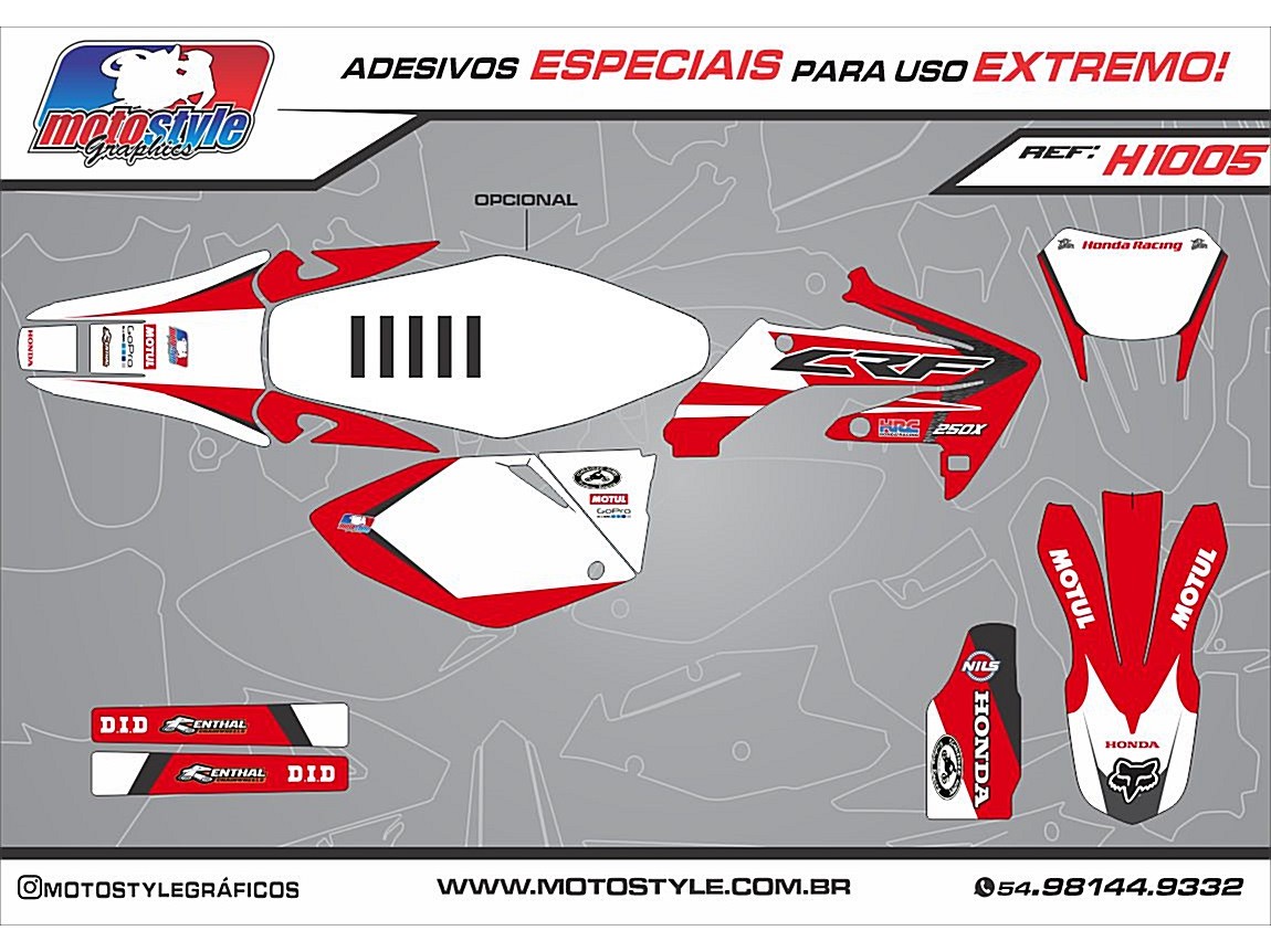 H1005 GRÁFICO ADESIVO HONDA CRF 250 - 450