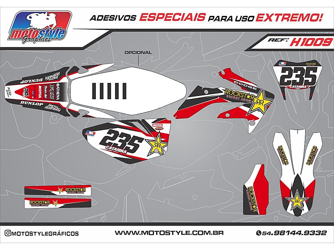 H1009 GRÁFICO ADESIVO HONDA CRF 250 - 450