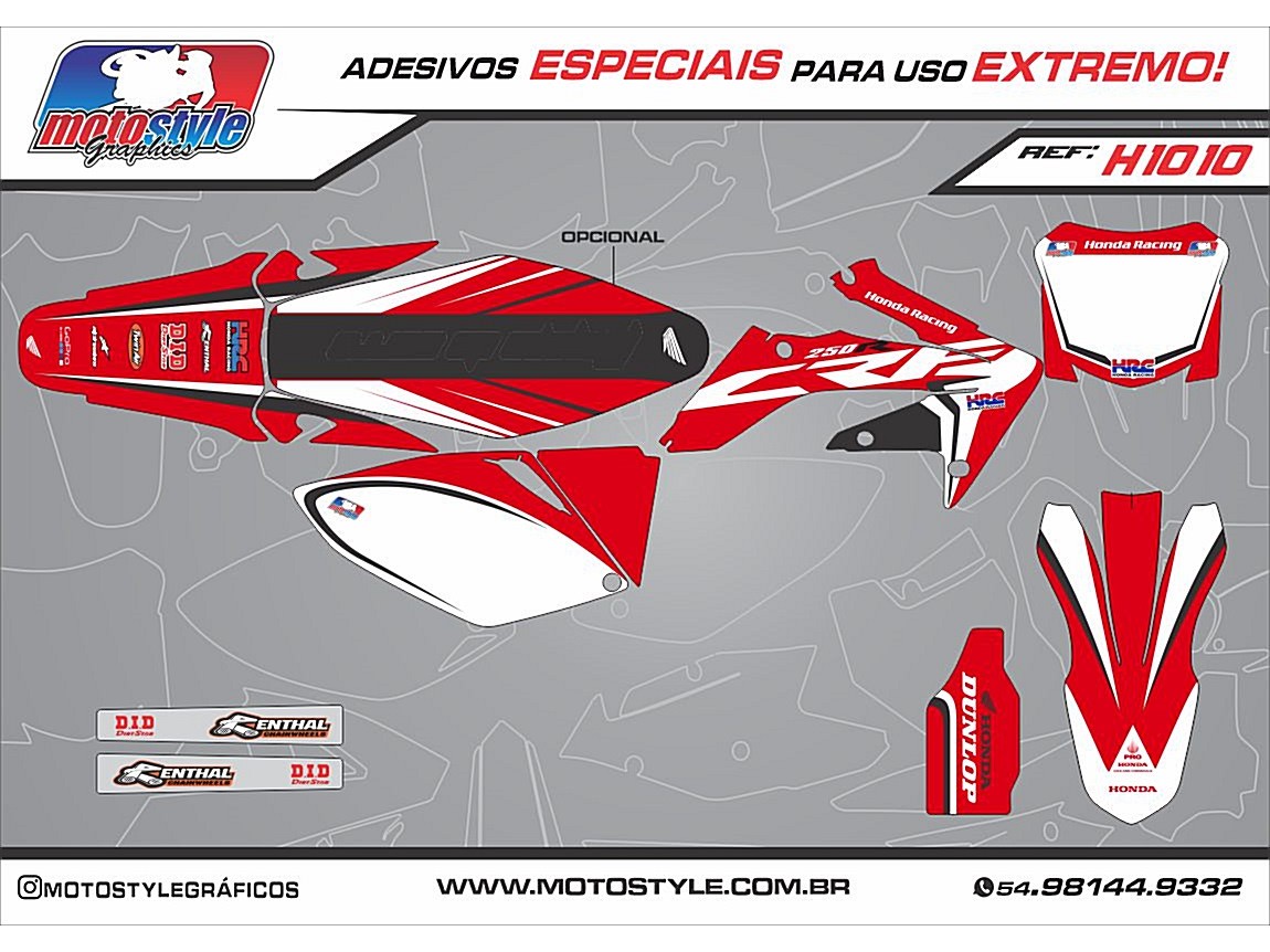 H1010 GRÁFICO ADESIVO HONDA CRF 250 - 450