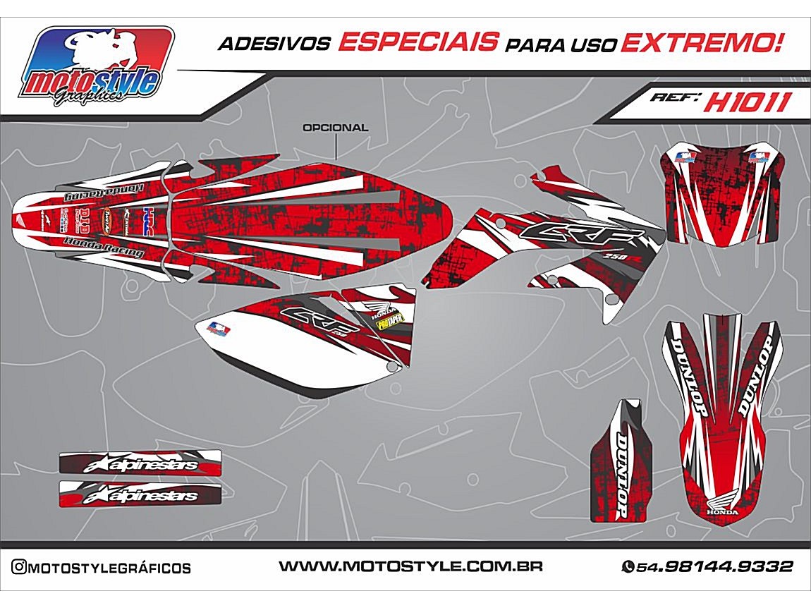 H1011 GRÁFICO ADESIVO HONDA CRF 250 - 450