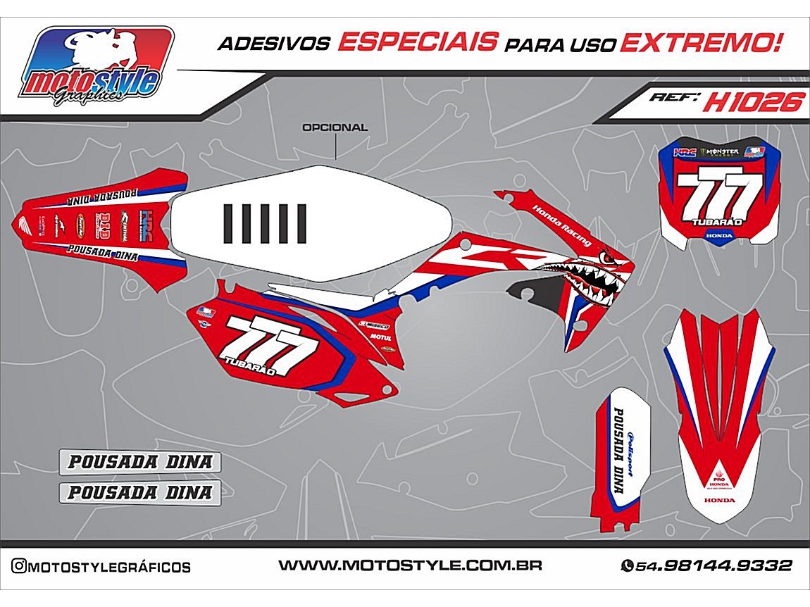 H1026 GRÁFICO ADESIVO HONDA CRF 250 - 450