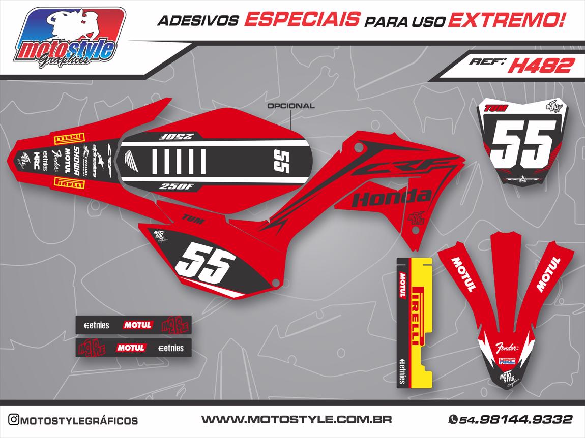 H482 GRÁFICO ADESIVO HONDA CRF 250F