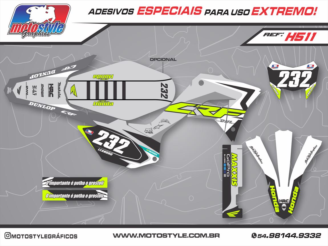 H511 GRÁFICO ADESIVO HONDA CRF 250F