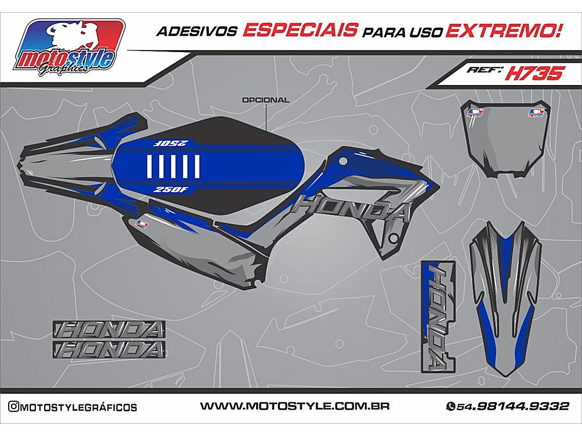 H735 GRÁFICO ADESIVO HONDA CRF 250F