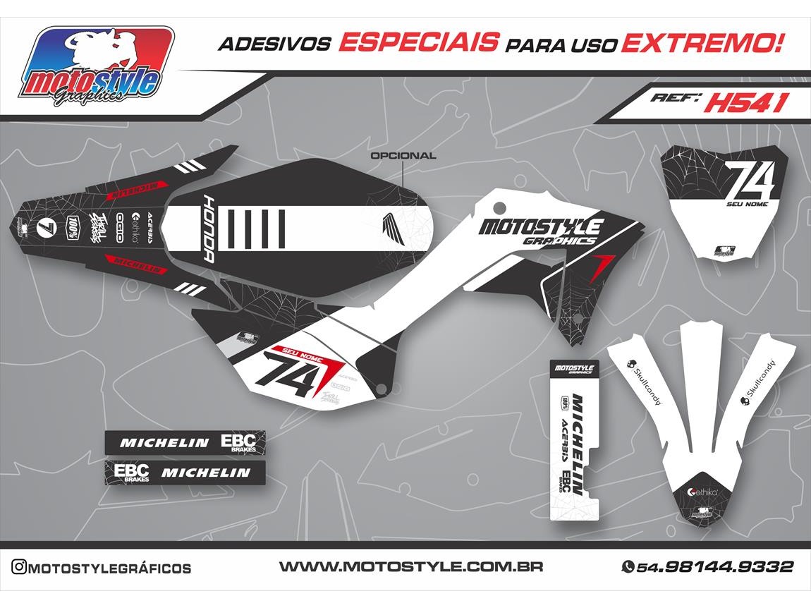 H541 GRÁFICO ADESIVO HONDA CRF 250F