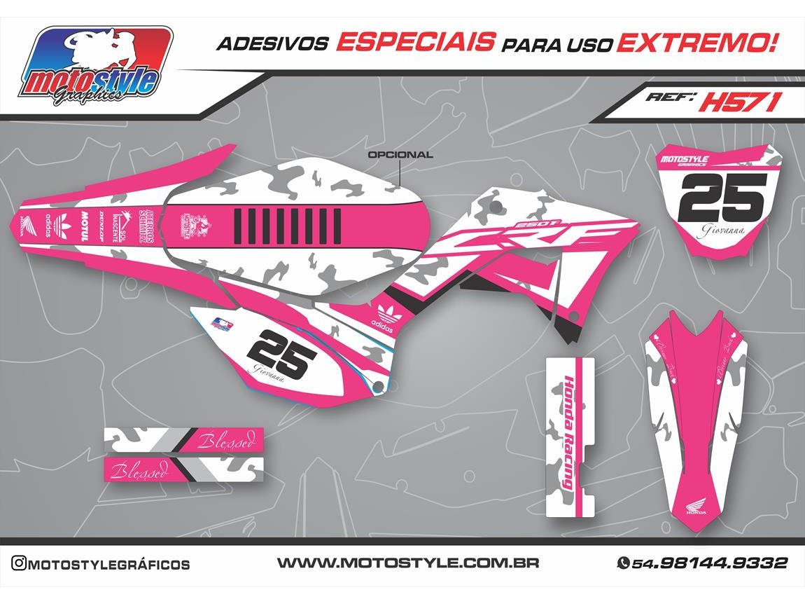 H571 GRÁFICO ADESIVO HONDA CRF 250F