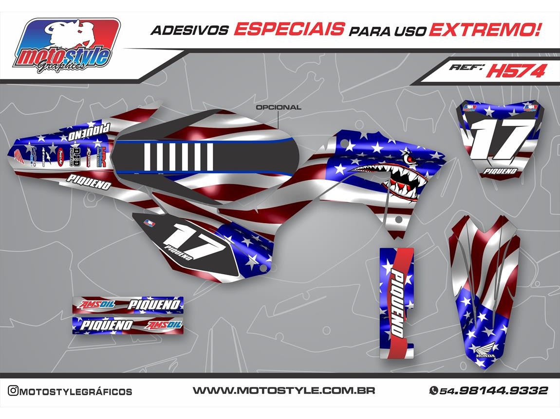 H574 GRÁFICO ADESIVO HONDA CRF 250F