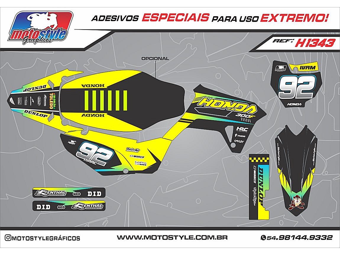 H1343 GRÁFICO ADESIVO HONDA TORNADO