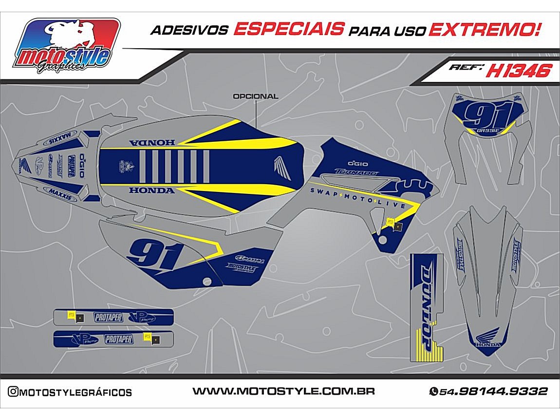 H1346 GRÁFICO ADESIVO HONDA TORNADO