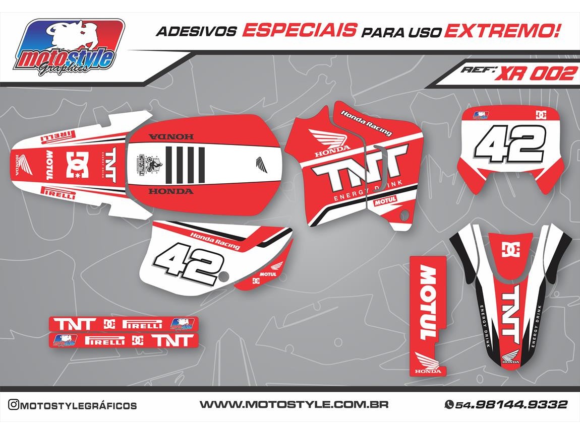 XR 002 GRÁFICO ADESIVO HONDA XR200 TNT