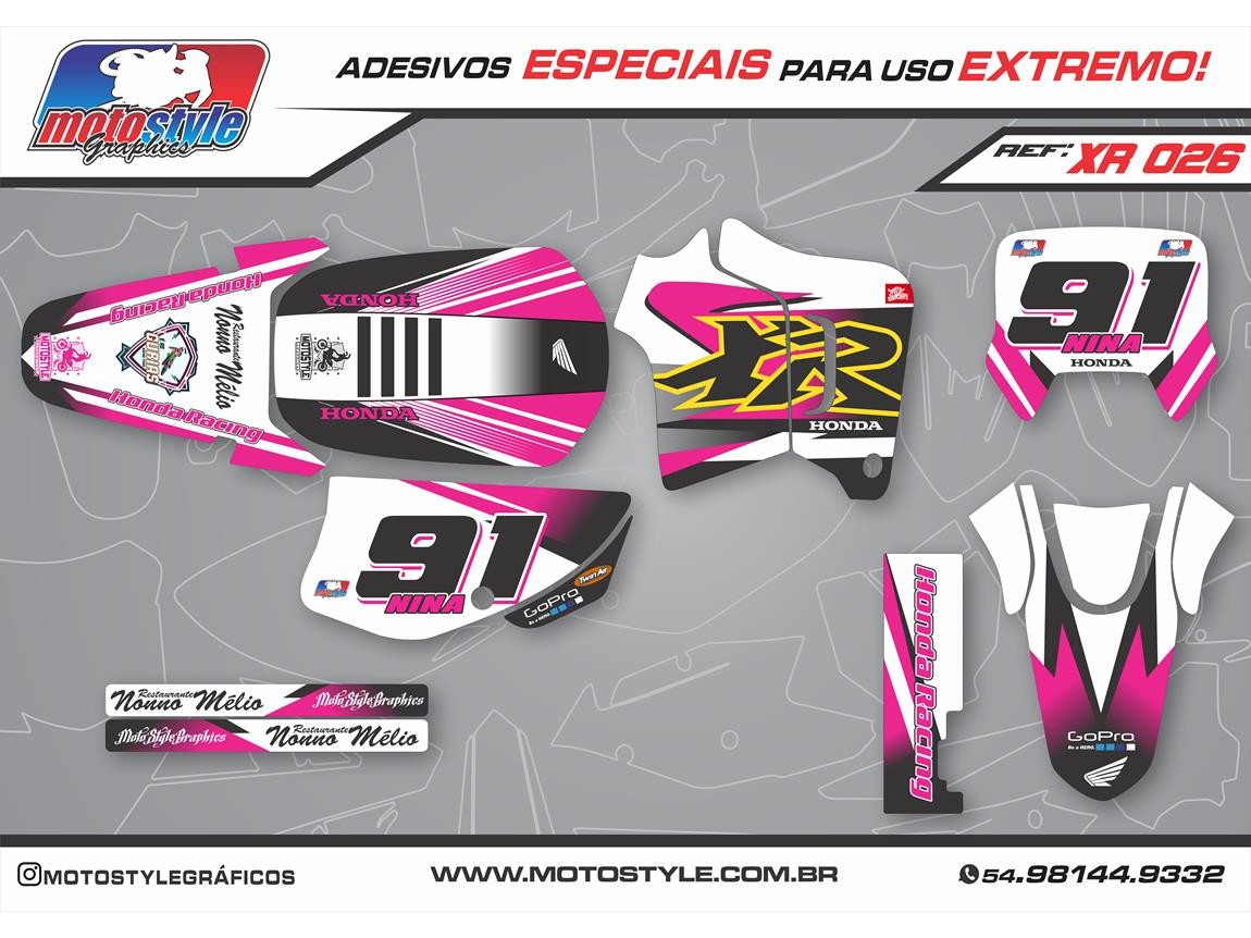 XR 026 GRÁFICO ADESIVO HONDA XR200