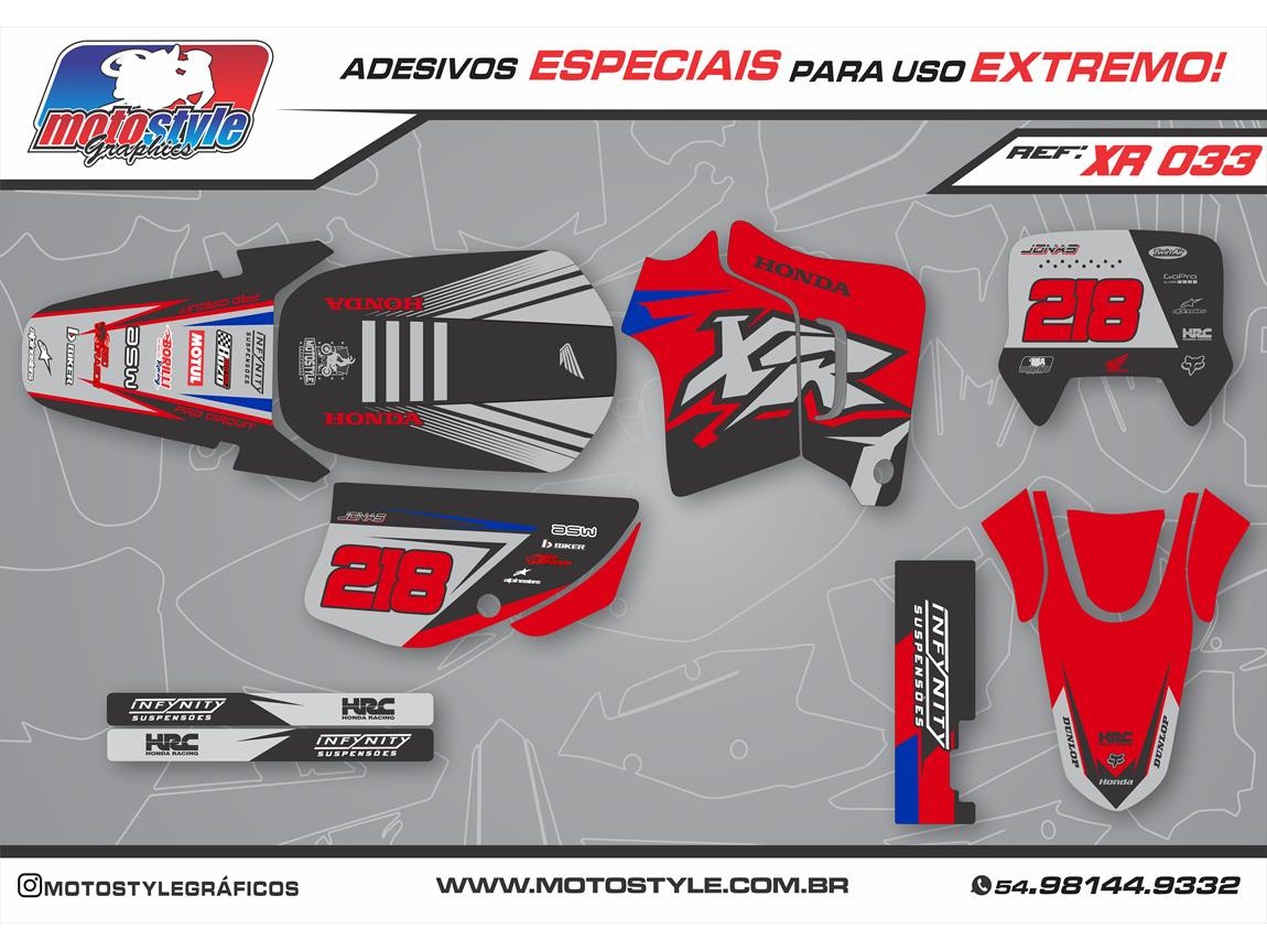 XR 033 GRÁFICO ADESIVO HONDA XR200