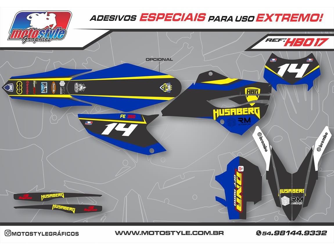 HB017 GRÁFICO ADESIVO HUSABERG