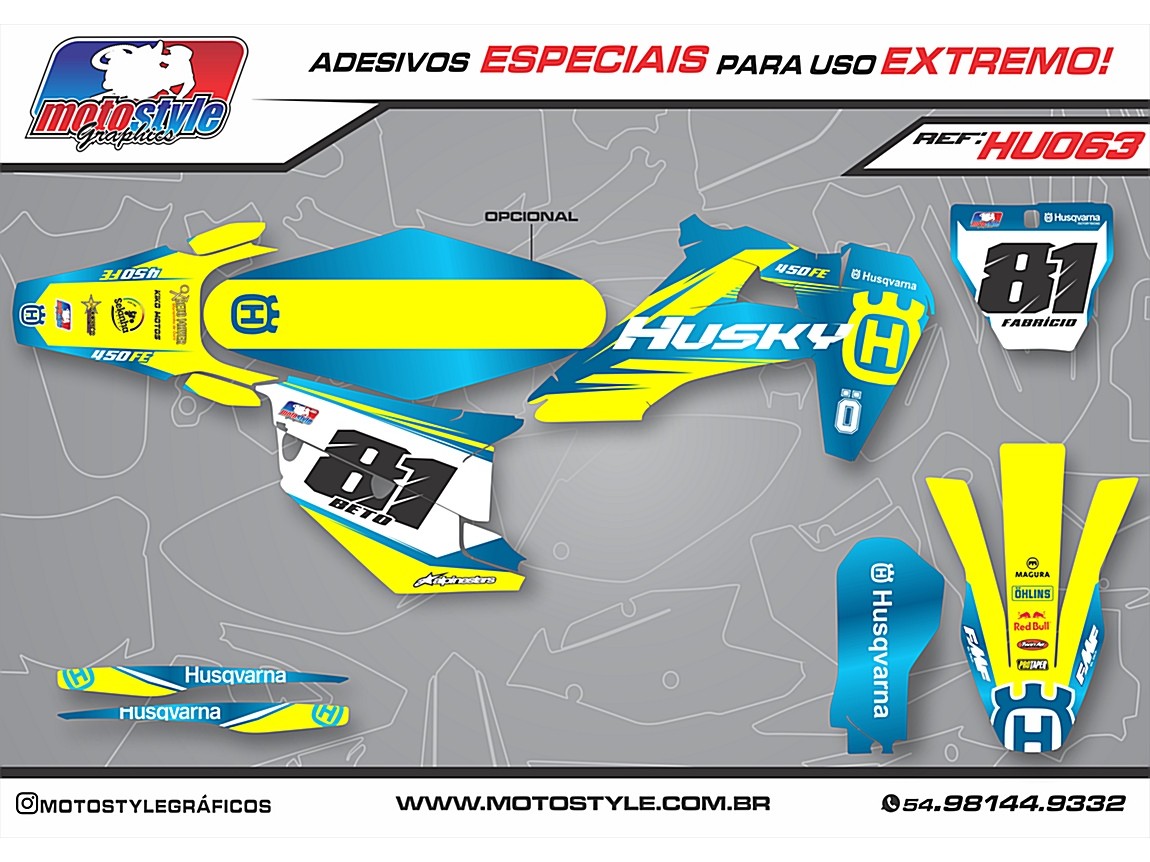 HU063 GRÁFICO ADESIVO HUSQVARNA