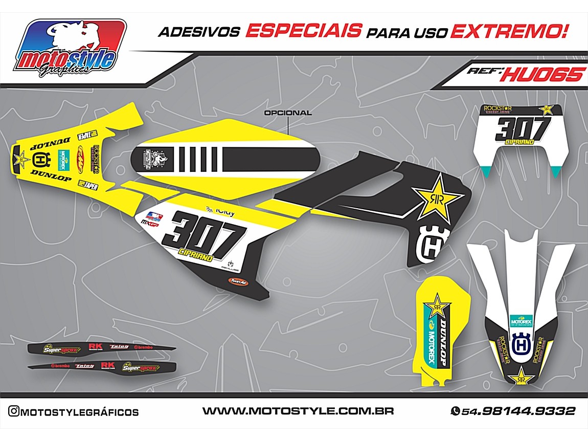 HU065 GRÁFICO ADESIVO HUSQVARNA