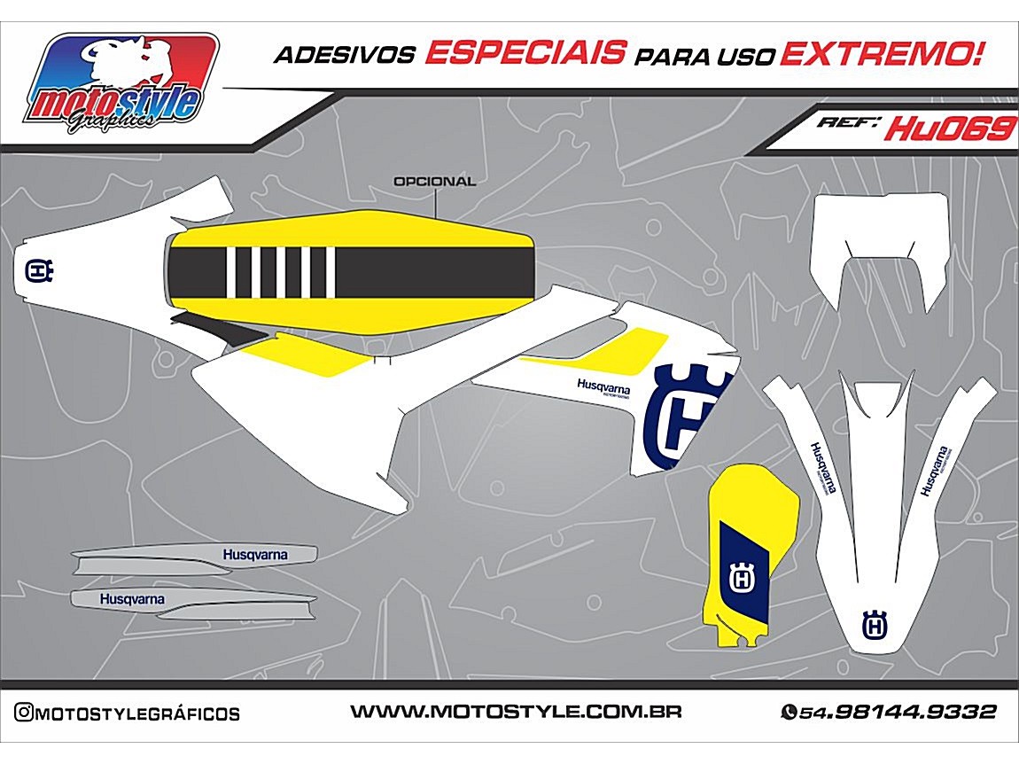 HU069 GRÁFICO ADESIVO HUSQVARNA