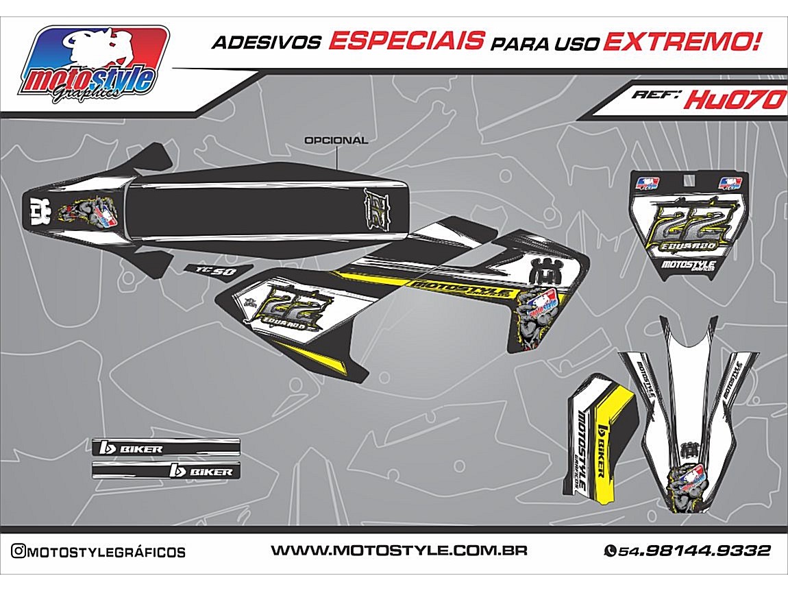 HU070 GRÁFICO ADESIVO HUSQVARNA