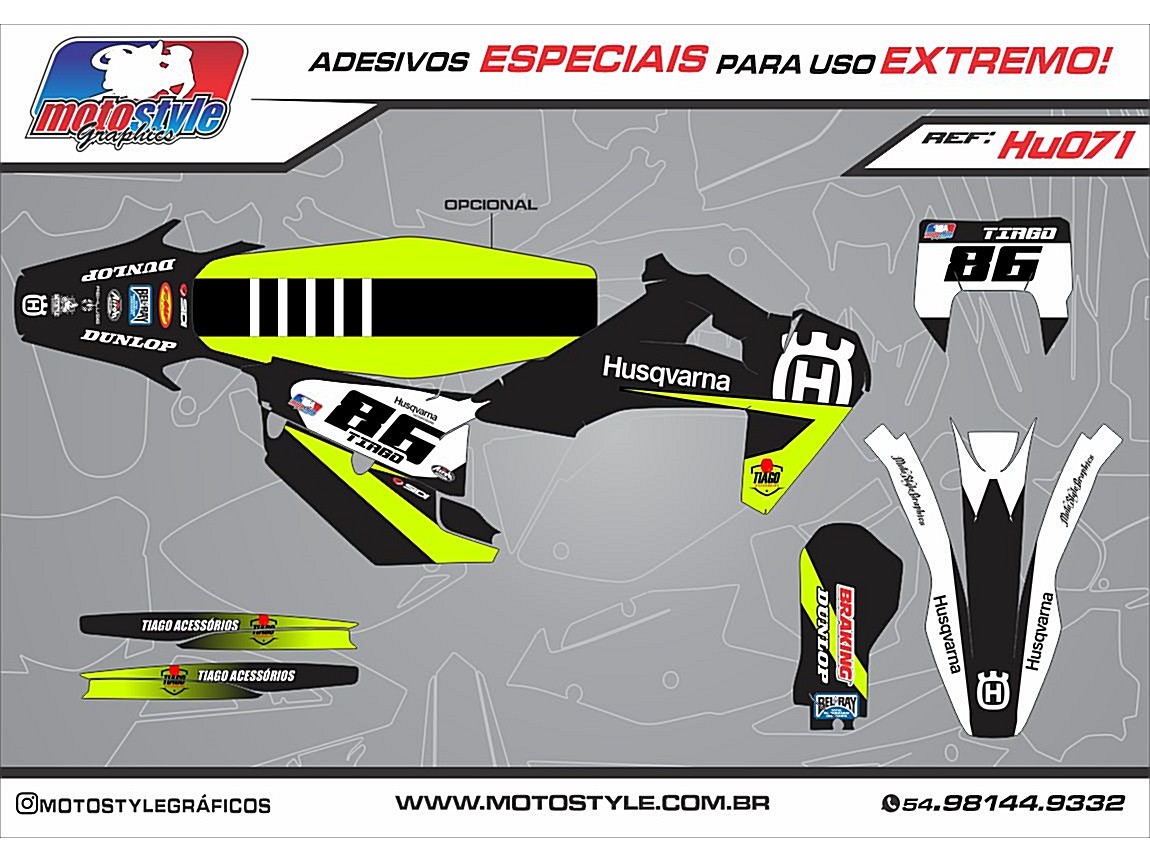 HU071 GRÁFICO ADESIVO HUSQVARNA
