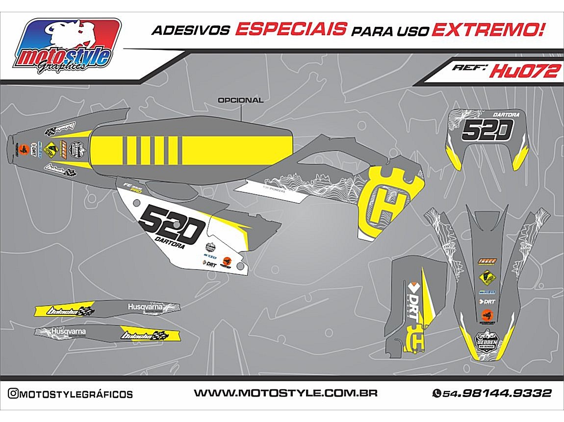 HU072 GRÁFICO ADESIVO HUSQVARNA
