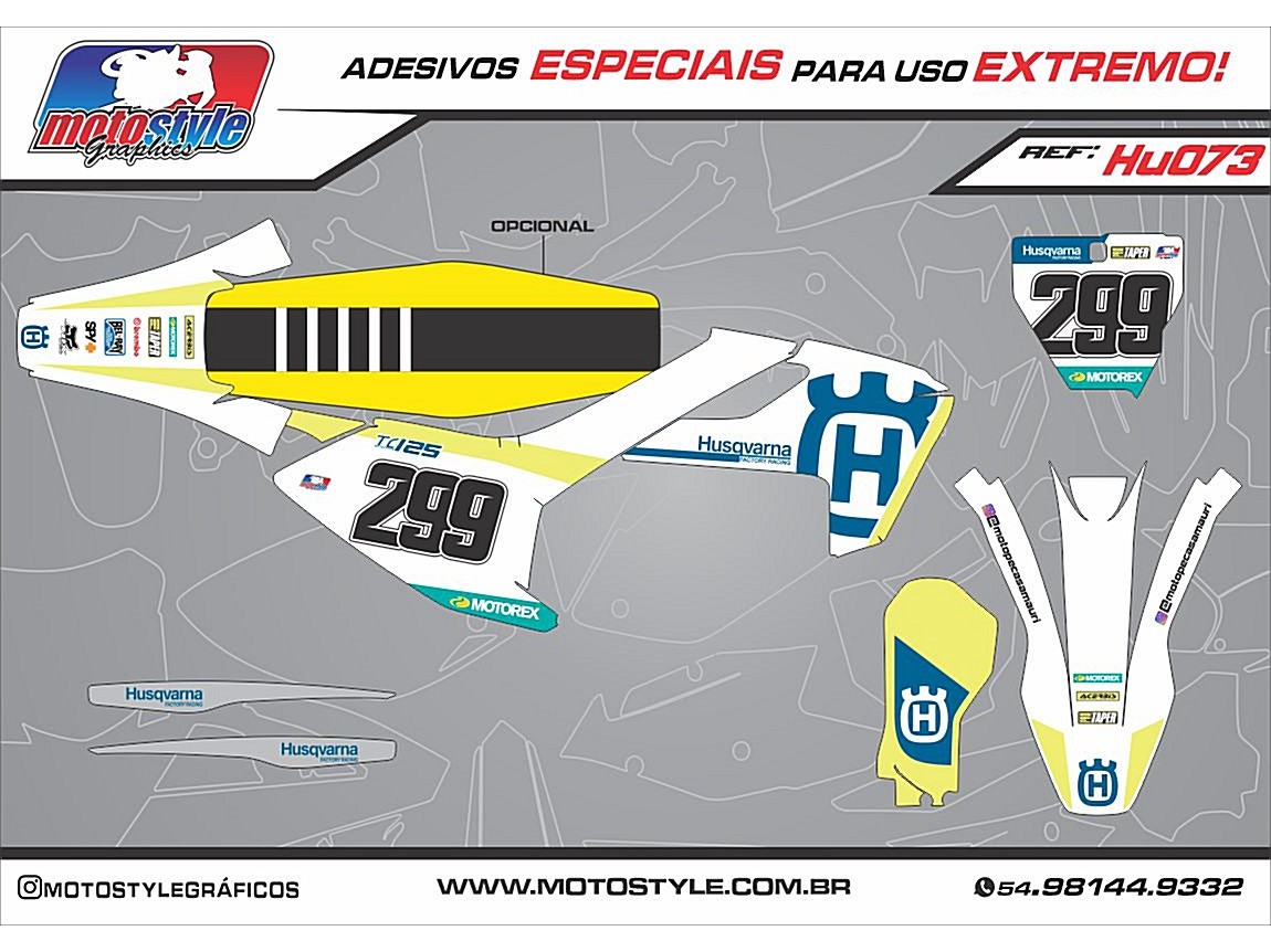 HU073 GRÁFICO ADESIVO HUSQVARNA
