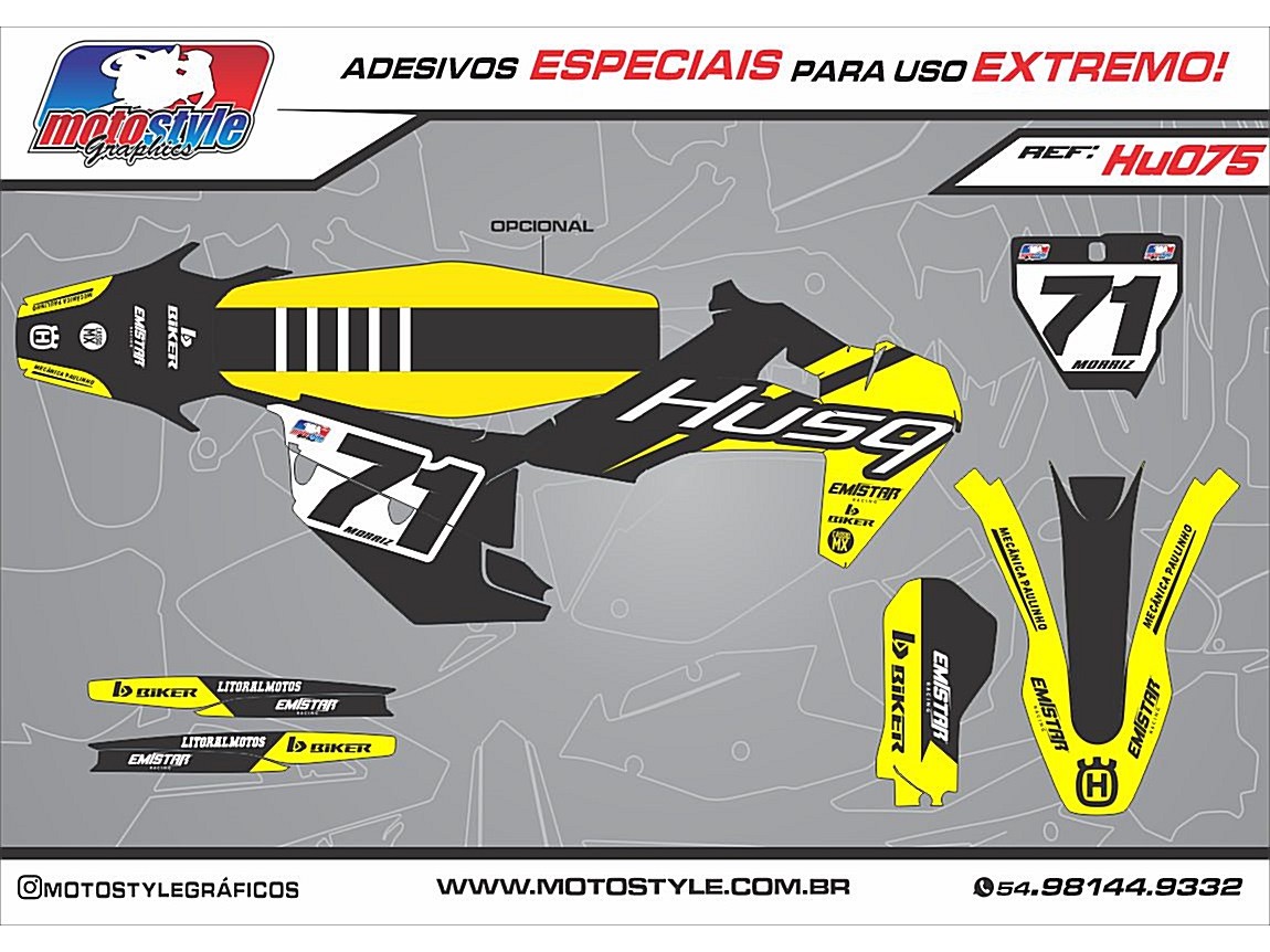 HU075 GRÁFICO ADESIVO HUSQVARNA