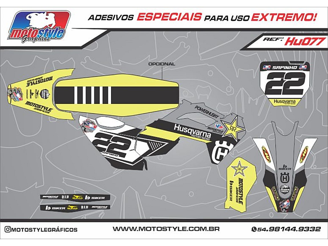 HU077 GRÁFICO ADESIVO HUSQVARNA