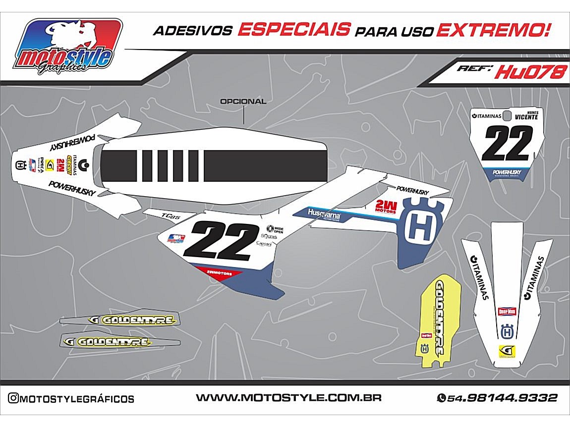 HU078 GRÁFICO ADESIVO HUSQVARNA