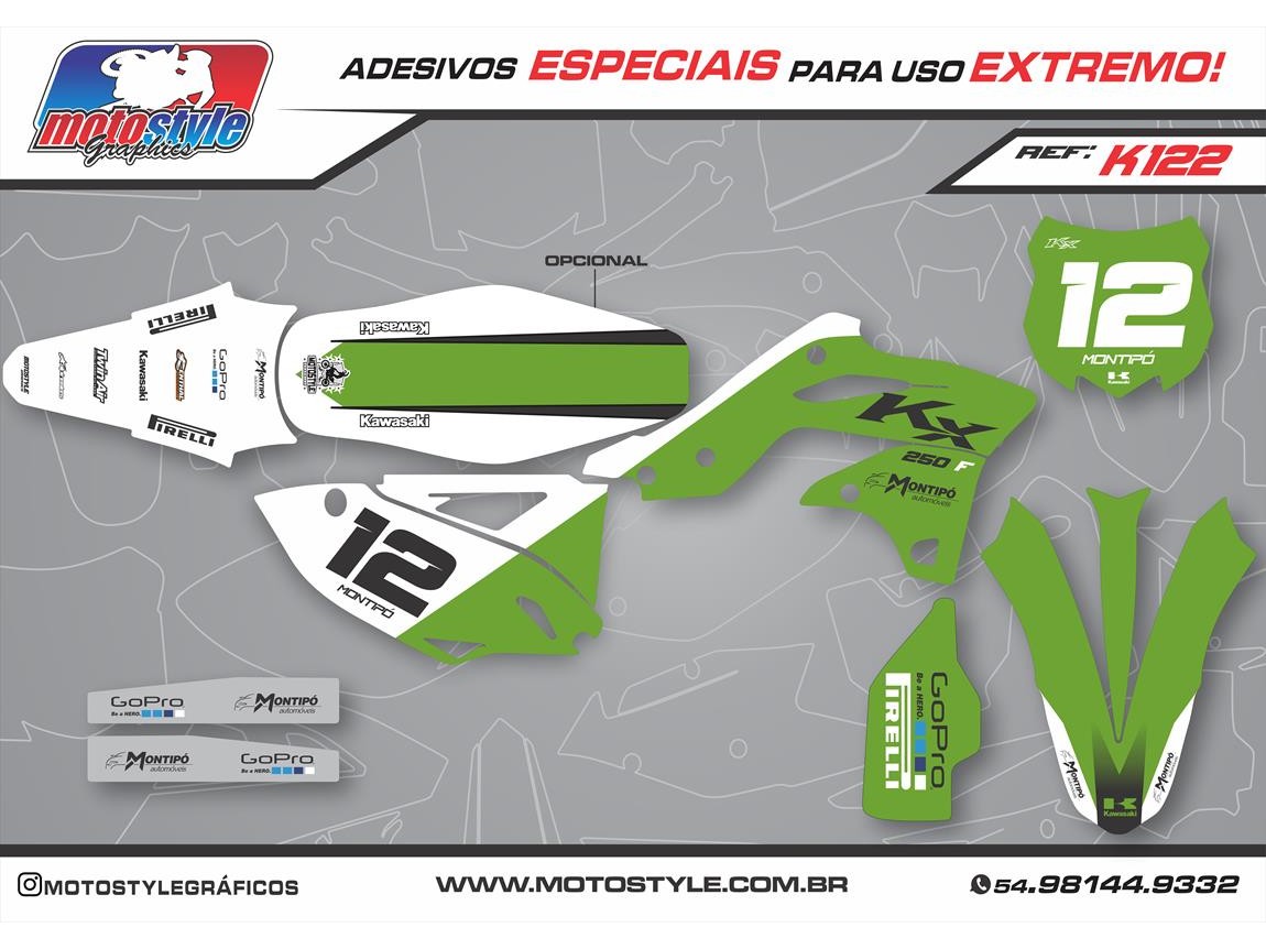 K122 GRÁFICO ADESIVO KAWASAKI