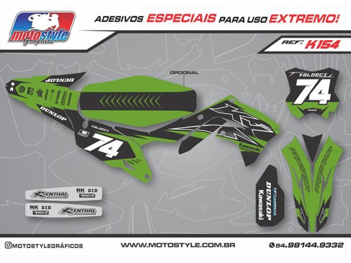 K154 GRÁFICO ADESIVO KAWASAKI