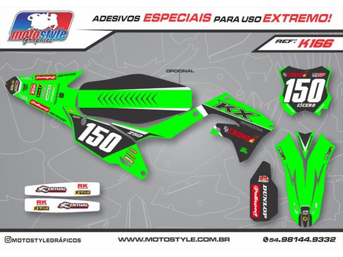 K166 GRÁFICO ADESIVO KAWASAKI