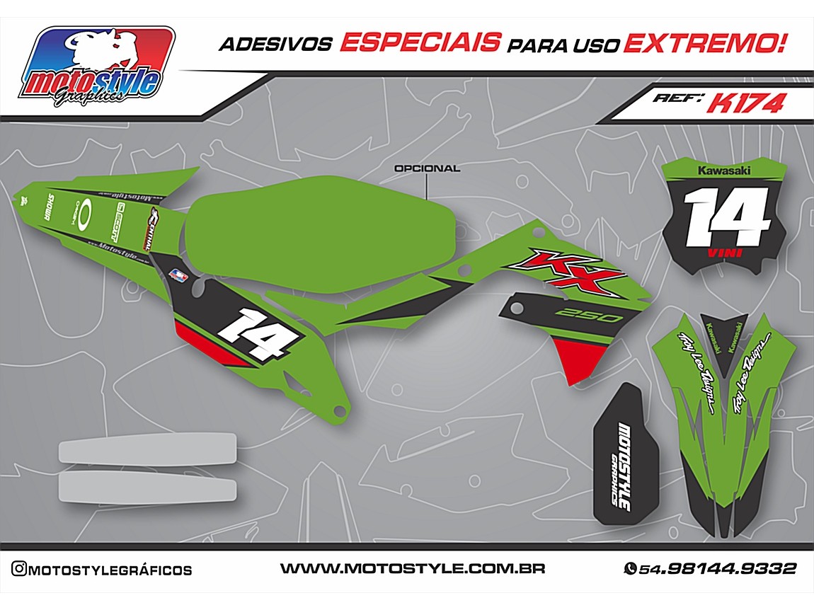 K174 GRÁFICO ADESIVO KAWASAKI