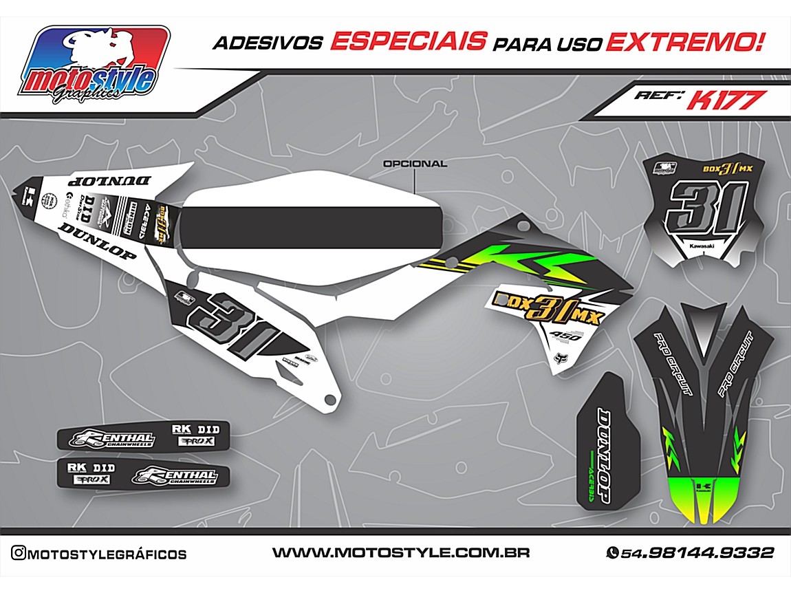 K177 GRÁFICO ADESIVO KAWASAKI