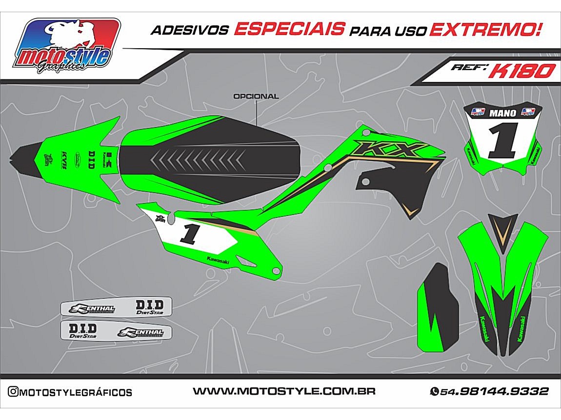 K180 GRÁFICO ADESIVO KAWASAKI