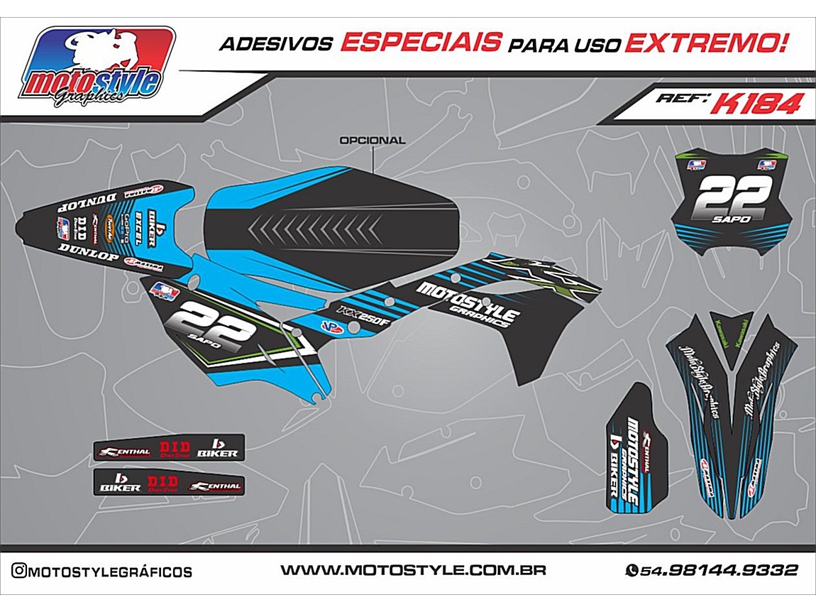 K184 GRÁFICO ADESIVO KAWASAKI
